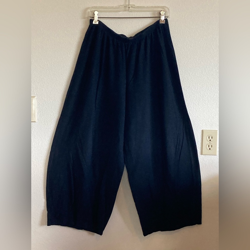 Cut Loose black Darted Crop Pant